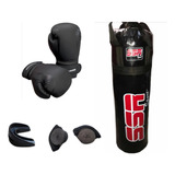 Kit De Boxeo Ssr Guantes + Costal + Venda De Box 