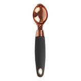 Boleador De Docinho Pegador Sorvete Inox Rose Silicone Cinza