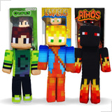 Boneco Minecraft Kit Cadres Lopers Athos Youtubers 3un
