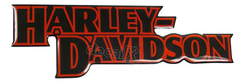 Emblema Adesivo Resinado Harley Davidson Vermelho E Preto Cor Vermelho E Preto