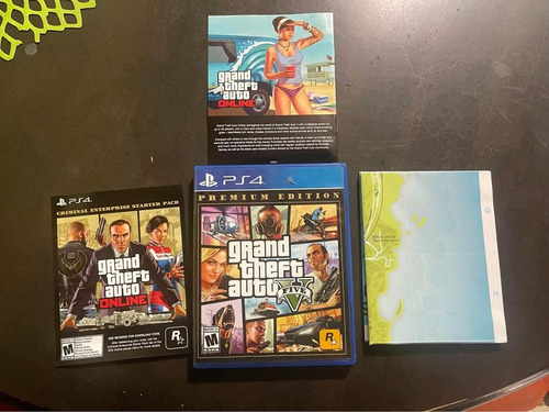 Gta V Grand Theft Auto V Play4 Ps4 Con Mapa