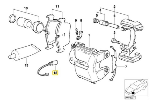 Sensor De Freno Delantero Para Bmw Serie 3 E46 328i M52 Foto 2