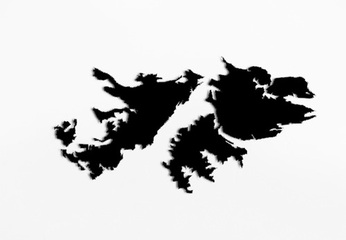 Cuadro Decoración Pared Madera Enchapada Negro Malvinas 