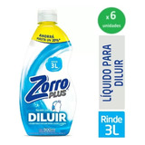 Pack Detergente Ropa Liq Zorro P/diluir 500ml Plus  X 6 Un