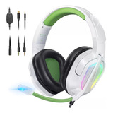 Krysenix Pg2 Auriculares Blanco Para Juegos Con Cancelación De Ruido Stereo Gaming Headset Pc,ps5,ps4,xbox