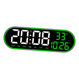 Reloj De Pared Digital Con Pantalla Led Grande Y Verde