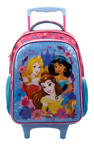 Mochila Princesas Disney Rodinha Bolsa Escolar Infantil