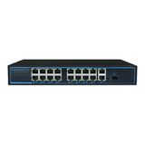 Switch De 16 Puertos Ethernet Poe 10/100mbps 250w Poe Sat