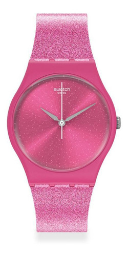 Reloj Swatch New Bioceramic Holliday Magi Pink So28p101 Color De La Correa Rosa Color Del Fondo Rosa