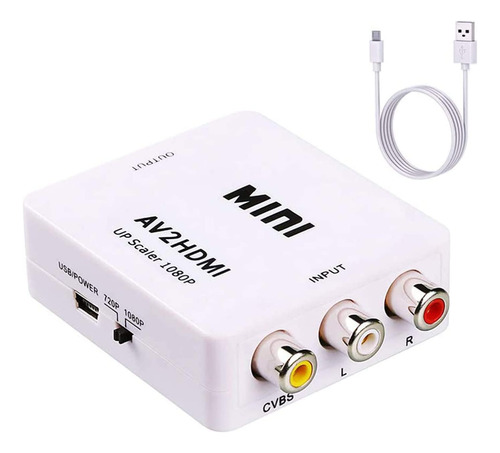 Conversor De Rca A Hdmi Para Tv/pc/ps3/stb/xbox/vhs - D