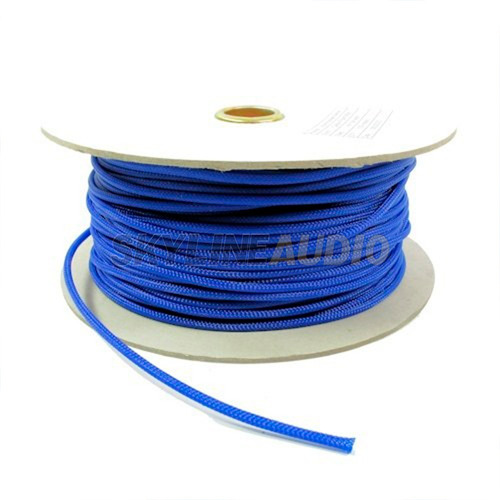 Nylon Malla Cubre Cable Piel De Serpiente Azul 5mm X-1m 3d