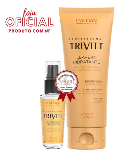 Trivitt Kit Leave-in Hidratante E Reparador De Pontas Duplas