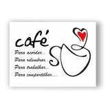 Placa Mdf 45x60cm Kit Café Acordar Cozinha Pequena Sabor 