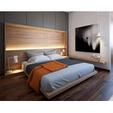 Cama 2 Plazas Tarima + Respaldo + Ote Muebles Ofertas