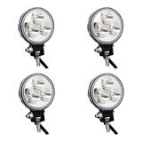 4ux Faro Auxiliar Redondo 35mm Blanco 3 Led 3 Pulgadas 12w