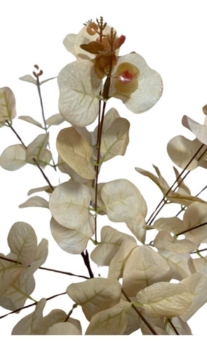 Buque Folhas De Eucalipto Artificial 45cm Flor Outonadas 