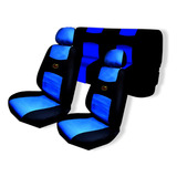 Funda Asiento Negro Azul Universal