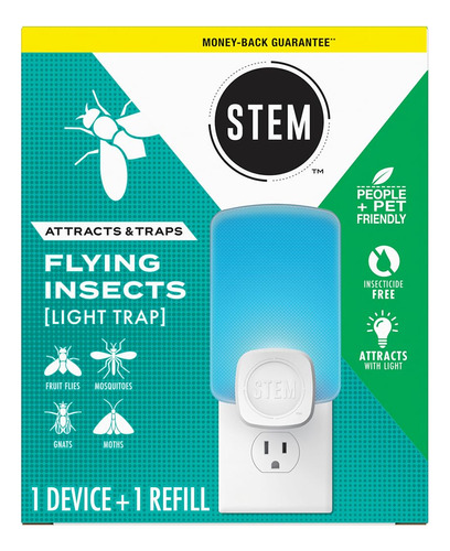 Stem Trampa De Luz, Atrae Y Atrapa Insectos Voladores, Emite