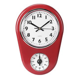 Reloj De Pared, Rojo Colgante Reloj, Para Cocina Para Sala D