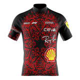 Camiseta Para Ciclismo Masculina Pro Tour Ferrari Uv 50+