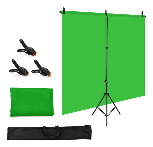 Kit De Fotografía Chromakey Con Pantalla De Fondo Verde De 1