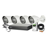 Kit 4 Cámaras Metal Audio 1080p 2mp Dd 1tb Dvr 8ch Dahua