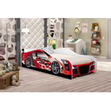 Cama Solteiro Carro Drift Vermelho, Moveis De Menino