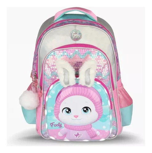 Mochila Espalda 18 Pulgadas Bunny Con Luz Led E.full