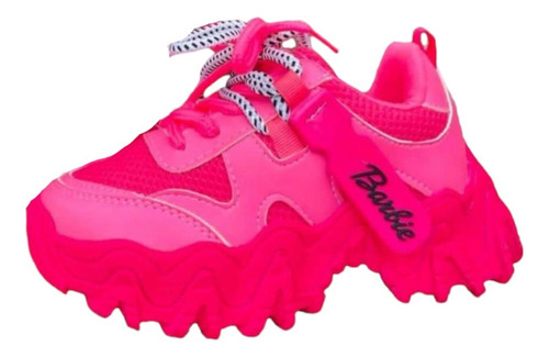 Tenis Barbie Princesas Kids Plataforma Niñas Tractor  