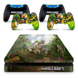 Skin Adesivo Protetor Para Ps4 Slim Minecraft B3