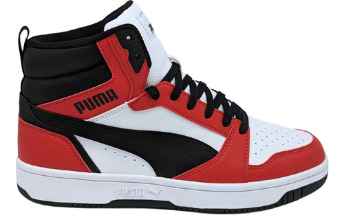 Tenis Puma Rebound V6 Blanco-rojo 392326 04 Para Hombre