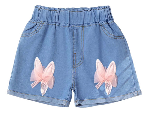 Pantalones Cortos De Mezclilla Para Niñas, Cortos De Verano,