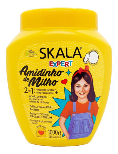 Skala Amidinho De Milho Kids Máscara Hidratante Vegana X 1kg