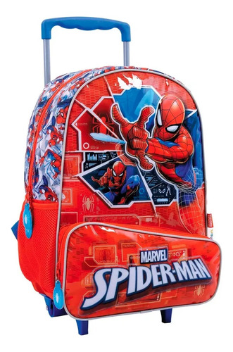 Mochila Spiderman Con Carrito 16 Pulgadas