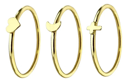 Anillo Delgaditos De Figura A Elegir En Oro 10k