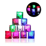 12 Cubitos De Hielo Luz Led Brillantes Para Fiesta