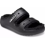 Crocs Classic Cozzy Sandal Negro Con Corderito