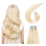 Mega Hair Loiro Fita Adesiva Brasileiro 45cm - 20 Peças