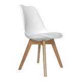 Silla Tulip Eames X 4 Unidades Almohadon Patas Madera Diseño