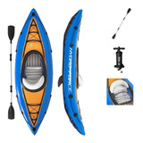 Bote Kayak Inflable 1 Persona Kit Completo Rio Lago Pesca