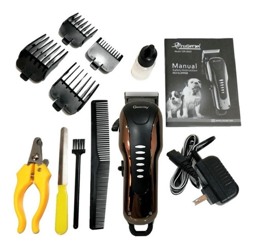 Kit Maquina Peluquera Canina Gm -6063 Profesional