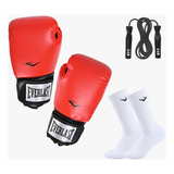 Guante De Box Pro Style Basic Everlast + Cuerda + Calceta L