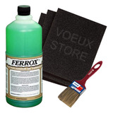 Ferrox 500ml Removedor De Ferrugem + Lixas E Pincel Tigre