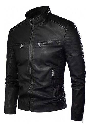 Jaqueta De Couro Masculina Motoqueiro Promoção Ref: 638