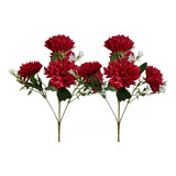 2 Populares Ramos De Flores Artificiales De Clavel Para Deco