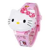 Reloj Niñas Digital Luces Sonido Tapa Infantil Hello Kitty