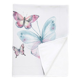 Manta Polar Mariposas Rosadas- Tuyo Print - 100% Algodón