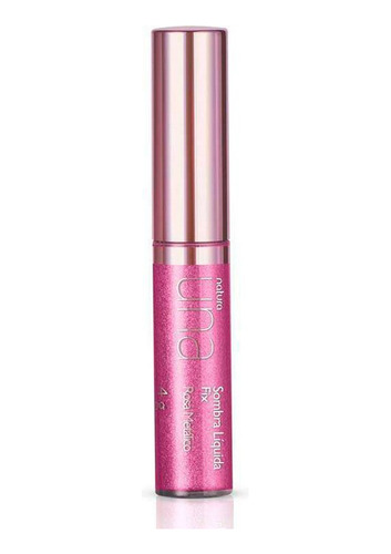 Sombra Liquida Fix Tono Rosa Metalico Natura Una