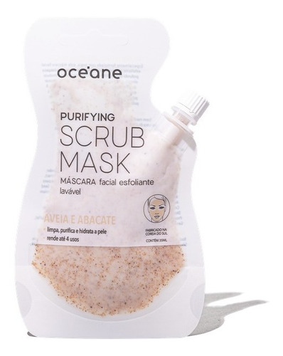 Máscara Facial Esfoliante, Purifying Scrub Mask, Océane Tipo De Pele Normal