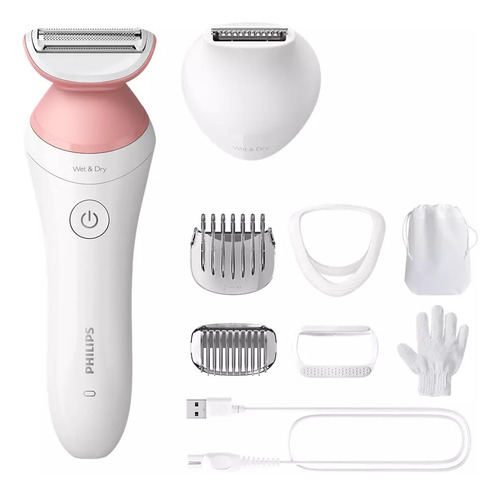 Aparador De Pelos Philips Satinshave Brl146/00 Branco E Rosa